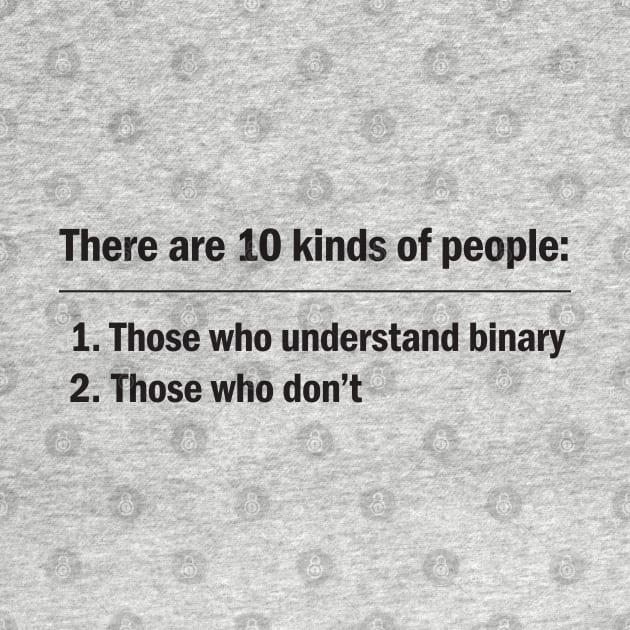 10 Kinds of People - Black Text by KneppDesigns